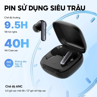 Tai Nghe Bluetooth Earfun Air Pro 4i - Chống Ồn 50dB, Hi-Res LDAC, Pin 40h, 1,150,000₫