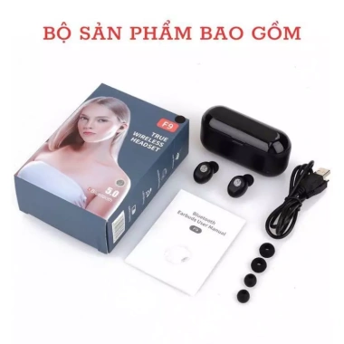 Tai nghe Bluetooth F9 PRO TWS 5.0 cảm ứng, chống ồn, bảo hành 12 tháng - 89.000₫ 3