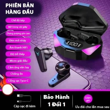 Tai Nghe Bluetooth Gaming X15 TWS - Bass mạnh, độ trễ thấp, pin trâu, bảo hành 1 tháng, chỉ 55k