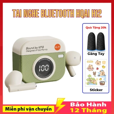 Tai nghe Bluetooth HQAi H12 X55 F9 M10 PRO không dây, MIC, chống nước, cảm ứng chạm, chống ồn, âm thanh tốt - 20.000₫ 10