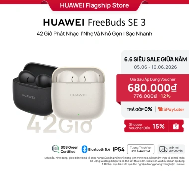 Tai Nghe Bluetooth Huawei FreeBuds SE 3 42h Phát Nhạc, Nhẹ Nhỏ, Sạc Nhanh, Giá 714.000₫