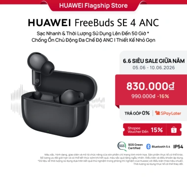 Tai Nghe Bluetooth Huawei FreeBuds SE 4 ANC - 50h Phát Nhạc, Chống Ồn Đa Chế Độ, Nhẹ Nhỏ 837.000₫ 10