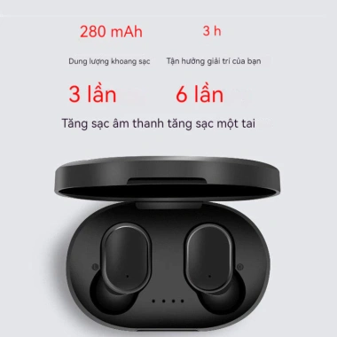 Tai nghe Bluetooth không dây A6S TWS - Micro Sports, giảm nhiễu, mini, 64.999₫ 4