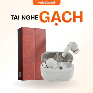 Tai nghe bluetooth không dây GẠCH Bức Tường x Velasboost - ANC, Xuyên âm, giảm giá 690k Hàng chính hãng