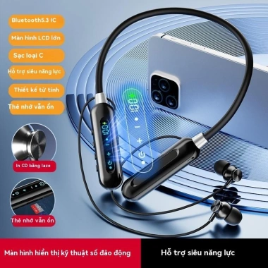 Tai nghe Bluetooth không dây L49 - LED treo cổ, giảm tiếng ồn, thể thao, 98.000₫