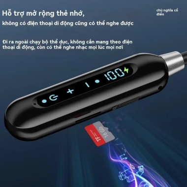 Tai nghe Bluetooth không dây L49 - LED treo cổ, giảm tiếng ồn, thể thao, 98.000₫