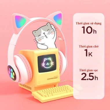 Tai Nghe Bluetooth Không Dây Mèo 23M/P47M - Âm Thanh Cực Hay, Bảo Hành 12 Tháng, Giá 17.500₫ 4