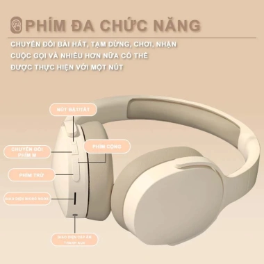 Tai Nghe Bluetooth Không Dây, Mic Tích Hợp, Âm Sâu, 5 Màu - Giá Chỉ 126.000₫ 3