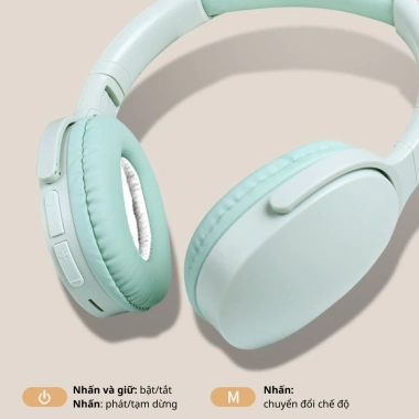 Tai Nghe Bluetooth Không Dây P2.961 Dễ Thương Cho Bé Học Tập - Giá chỉ 109.000đ