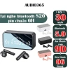 Tai nghe Bluetooth không dây S20 cảm ứng - Bass mạnh, siêu nhỏ gọn, pin 6h, chỉ 87.000đ - AUDIO365