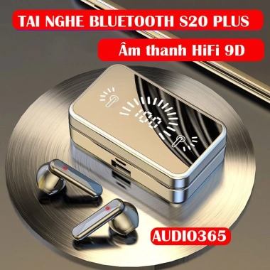 Tai nghe Bluetooth không dây S20 cảm ứng - Bass mạnh, siêu nhỏ gọn, pin 6h, chỉ 87.000đ - AUDIO365