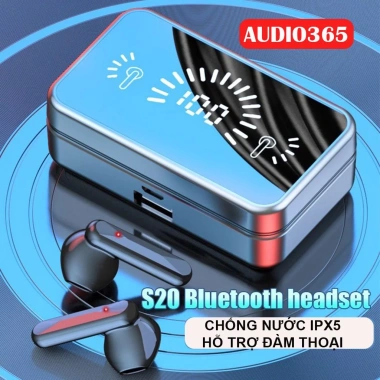 Tai nghe Bluetooth không dây S20 cảm ứng - Bass mạnh, siêu nhỏ gọn, pin 6h, chỉ 87.000đ - AUDIO365 7 Tai nghe Bluetooth không dây S20 cảm ứng - Bass mạnh, siêu nhỏ gọn, pin 6h, chỉ 87.000đ - AUDIO365 7