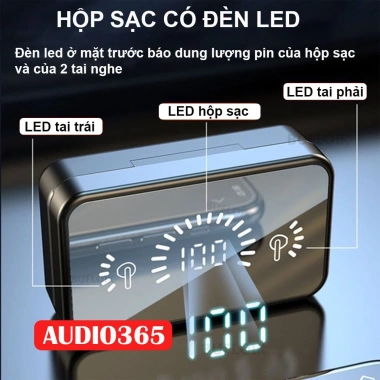 Tai nghe Bluetooth không dây S20 cảm ứng - Bass mạnh, siêu nhỏ gọn, pin 6h, chỉ 87.000đ - AUDIO365
