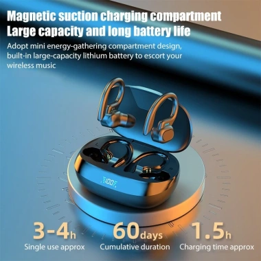 Tai nghe Bluetooth không dây thể thao, chống nước, khử tiếng ồn - Chỉ 121.770₫ 4