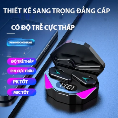 Tai nghe Bluetooth không dây X15 chơi game pin trâu độ trễ thấp mic tốt giá chỉ 65.000