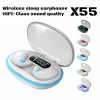 Tai nghe Bluetooth không dây X55 siêu mỏng nhẹ, âm thanh trung thực, pin thông minh, micrô trong suốt - Giá 69.999 VND