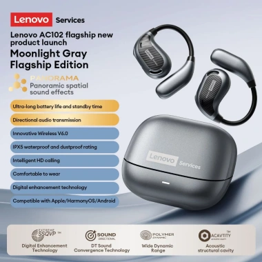Tai nghe Bluetooth Lenovo AC102 HIFI, khử tiếng ồn, độ phân giải cao, 6.0 - Giá 260.100₫