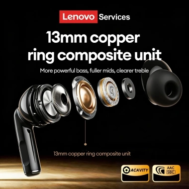 Tai nghe Bluetooth Lenovo LE232 ANC 6.0, khử tiếng ồn, màn hình LED Giá 269.000₫