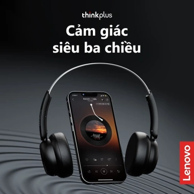 Tai nghe Bluetooth Lenovo TH66 HIFI giảm tiếng ồn BT5.4, micrô, giá 406.505 VND