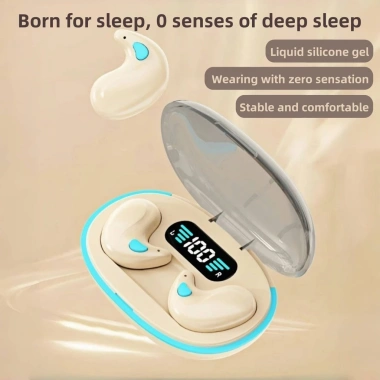 Tai nghe Bluetooth ngủ không dây X55 bán trong suốt, nút điều khiển - 61.999 VND