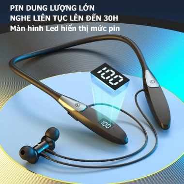 Tai nghe Bluetooth Poermax BT116 quàng cổ không dây, micro chống ồn, âm thanh chân thực, pin 30h, giảm giá 269k 3 Tai nghe Bluetooth Poermax BT116 quàng cổ không dây, micro chống ồn, âm thanh chân thực, pin 30h, giảm giá 269k 3