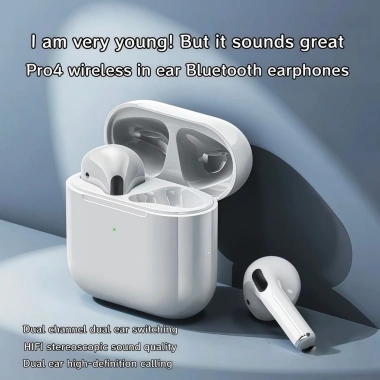 Tai nghe Bluetooth Pro4 không dây - Âm thanh vòm, micrô trong suốt, giá 69.999₫