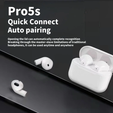 Tai nghe Bluetooth Pro5s Gọi, cảm ứng vân tay, tai kép, hỗ trợ thiết bị, 69.999₫ 3 Tai nghe Bluetooth Pro5s Gọi, cảm ứng vân tay, tai kép, hỗ trợ thiết bị, 69.999₫ 3