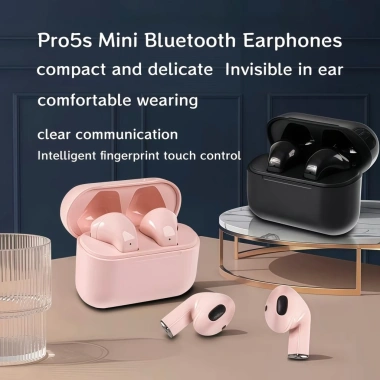 Tai nghe Bluetooth Pro5s không dây, âm thanh trung thực, độ phân giải cao, cảm ứng, tương thích Xiaomi Android - 69.999đ