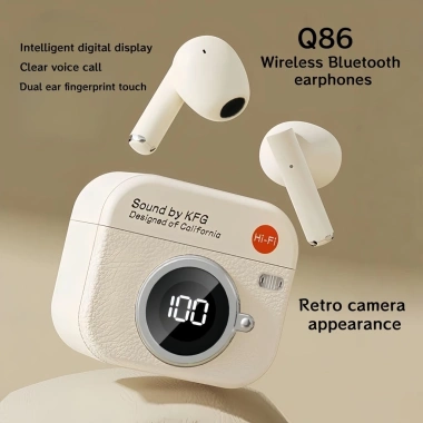 Tai nghe Bluetooth Q86 5.4 Retro LED cảm ứng gọi điện Android Xiaomi - 79.999₫