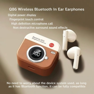 Tai nghe Bluetooth Q86 HIFI, gọi rõ, cảm ứng vân tay, Android và Xiaomi, giảm còn 79.999₫