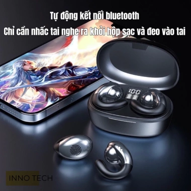 Tai nghe Bluetooth S29 truyền âm thanh qua xương tai, 5h liên tục, không rơi khi vận động, chống thấm nước 2