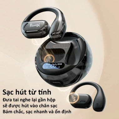 Tai nghe Bluetooth thể thao không dây Poermax M76, âm thanh truyền qua xương, pin trâu, giảm giá 295k 8