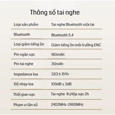 Tai nghe Bluetooth TWS 5.4 ENC - Hiển thị pin, phong cách máy ảnh, nhỏ gọn 9