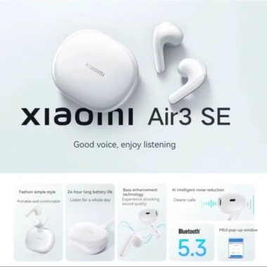 Tai nghe Bluetooth Xiaomi Air 3 SE 5.3, Pin 24h, 12 tháng BH - Giá 323,100₫