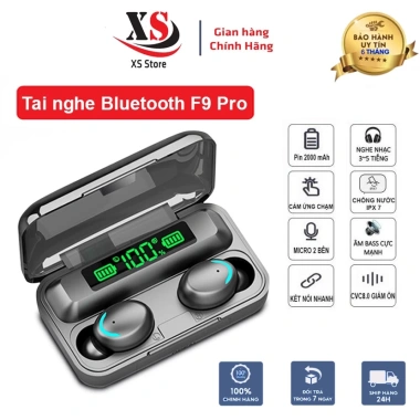 Tai Nghe Bluetooth XS Store F9-5 - Cảm Ứng Vân Tay, Chống Nước, Chống Ồn Chủ Động, Giá 120k (Giảm từ 148.800)