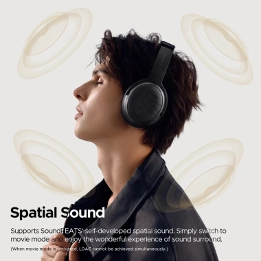 Tai Nghe Chụp Tai Bluetooth SoundPEATS Space Pro - Pin 151h, LDAC, Bluetooth 5.4, Giá 1.365.000₫