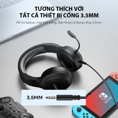 Tai Nghe Chụp Tai ROBOT RH-P20 Âm Thanh 3D, Hỗ Trợ AUX, Bảo Hành 12 Tháng 1 Đổi 1 - Giá 389.000đ