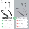 Tai nghe đeo cổ không dây Bluetooth 5.3 - Mic, thẻ nhớ, pin lâu, phù hợp iPhone & Android, chạy bộ, nhét tai iCast 4