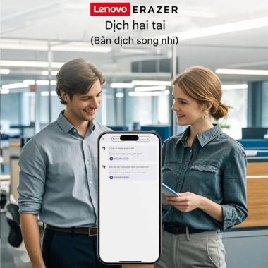 Tai nghe dịch thuật Lenovo ERAZER XP6 AI không dây Bluetooth 5.4 LED, IPX7, âm thanh HIFI, giảm giá 425k 3 Tai nghe dịch thuật Lenovo ERAZER XP6 AI không dây Bluetooth 5.4 LED, IPX7, âm thanh HIFI, giảm giá 425k 3