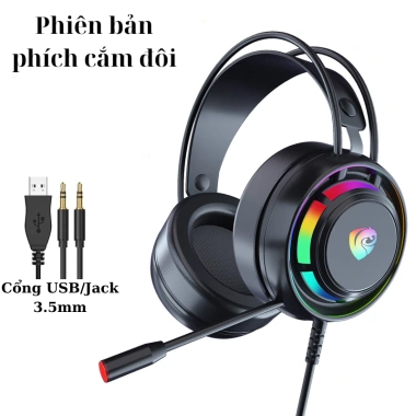 Tai Nghe Game PSH-300 Chống Ồn, Đèn LED RGB, Mic & Âm Thanh 7.1 - Giá 172,591₫