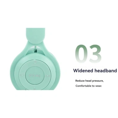 Tai nghe Headband không dây Y08 - Gập lại, di động, phù hợp trẻ em, âm thanh sạch 9