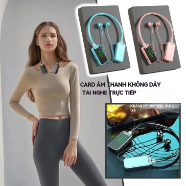 Tai Nghe Không Dây Bass Bluetooth 5.4 Treo Cổ, Màn Hình Kỹ Thuật Số Mic, Giá 78.000₫ 4