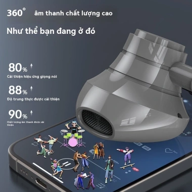 Tai Nghe Không Dây Bass Bluetooth 5.4 Treo Cổ, Màn Hình Kỹ Thuật Số Mic, Giá 78.000₫ 9