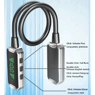 Tai nghe không dây Bluetooth đeo cổ, treo tai, thẻ SD, thể thao chạy bộ - 82.000đ