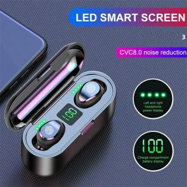 Tai nghe không dây Bluetooth F9 Màn hình LED, Micrô, Giá chỉ 85.000 VNĐ 4