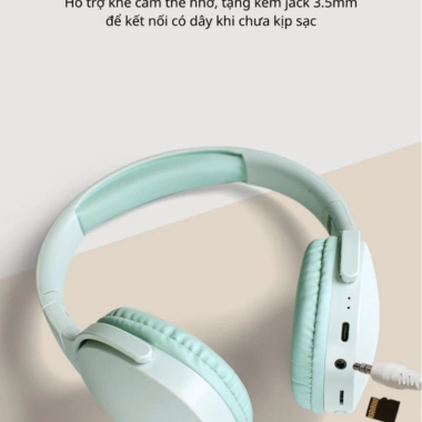 Tai Nghe Không Dây Chụp Tai P2.691 Bluetooth Gấp Gọn Thời Trang Giá 99k 6