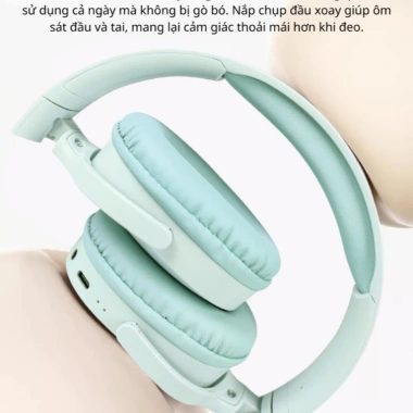 Tai Nghe Không Dây Chụp Tai P2.691 Bluetooth Gấp Gọn Thời Trang Giá 99k 8
