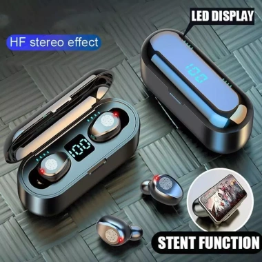 Tai nghe không dây F9 TWS Bluetooth 5.3 Hifi, chống nước, mic cảm ứng - 85.000₫