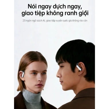 Tai nghe không dây Soaiy M02 – Âm thanh chất lượng, pin 20h, AI dịch, chống nước & ồn, giá 300k
