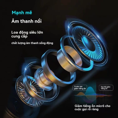 Tai nghe không dây TWS Q80 Bluetooth 5.3 Earclip Touch LED: Thiết kế cảm ứng, dây dẫn xương, giá 125k